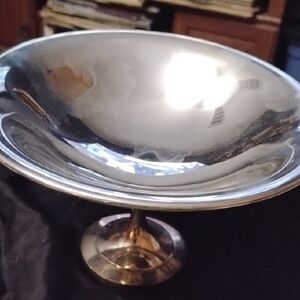 Elegant Silver Pedestal Bowl